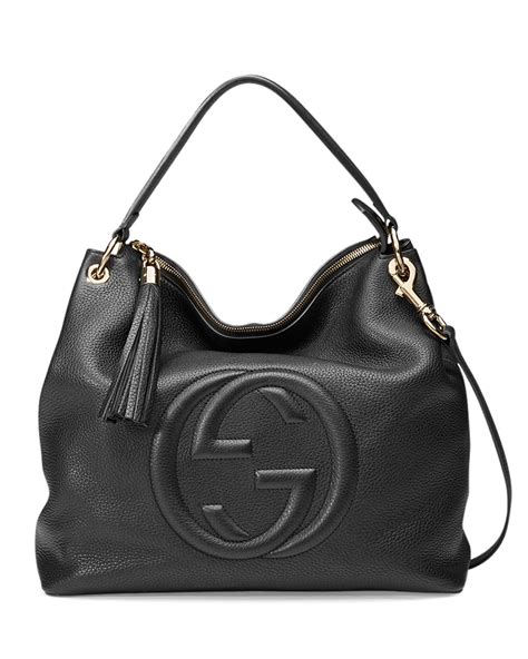 Gucci tote bag black leather